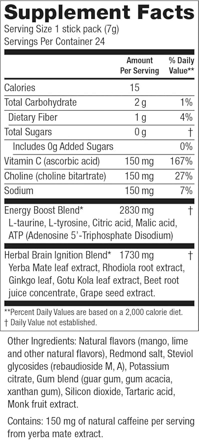Nature's Sunshine Brain Edge 24 Stick Packs