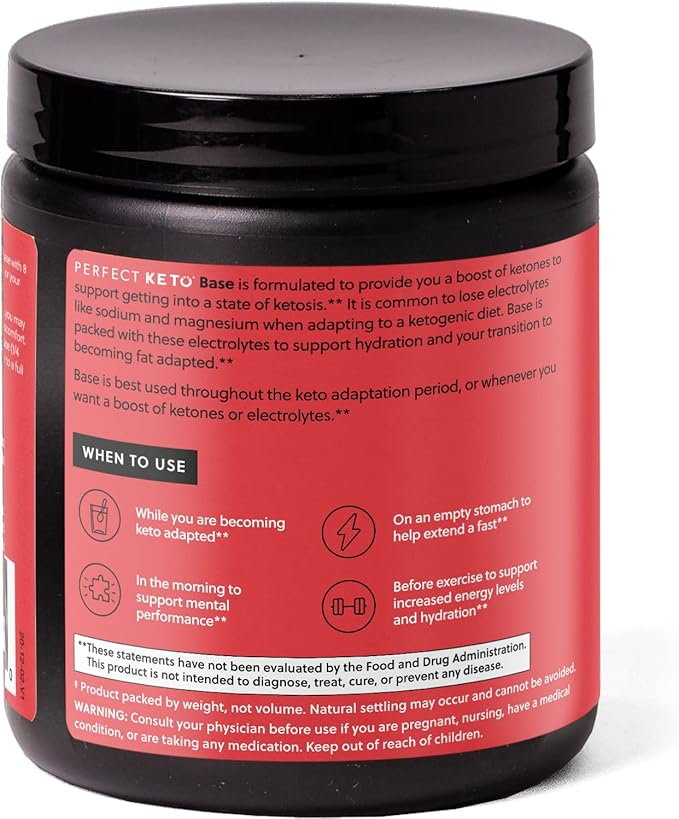 Perfect Keto Exogenous Ketones Powder goBHB Salts Supplement for Ketosis &amp Fasting Electrolytes for Hydration Caffeine Free Energy Keto Diet Focus &amp Workout Support Strawberry Lemonade