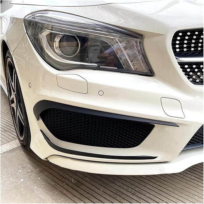 2013 to 2015 Compatible with Mercedes Benz CLA C117 CLA200 220 250 CLA45 AMG Front Bumper Spoiler Fog Lamp Light Lip Trim Cover Splitter(Color:Up air Knife)