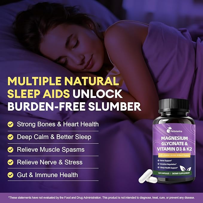 Pumpkin Seed Oil Softgels &amp Magnesium Giycinate with Vitamin D3K2 Supplement for Hair Urinary Health Bone SupportEnergy &amp Mood Manage