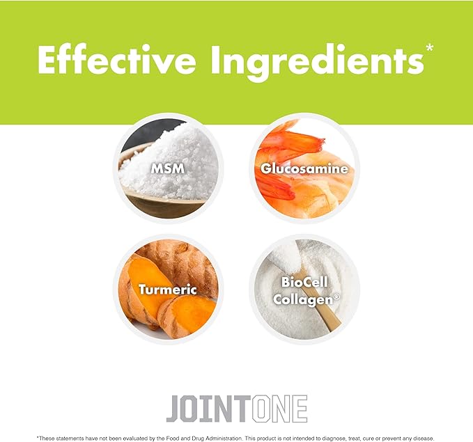JointOne Joint Support by NutraOne - Joint Supplement for Women and Men to Help Maintain Joint Health with Collagen Glucosamine and Turmeric* (90 Capsules)