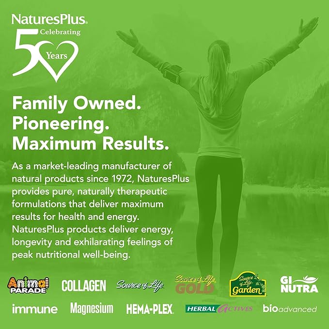 NaturesPlus GI Natural Total Digestive Wellness - 90 Bi-Layered Tablets - with L-Glutamine Probiotics Prebiotics &amp Enzymes - Gluten Free - 30 Servings
