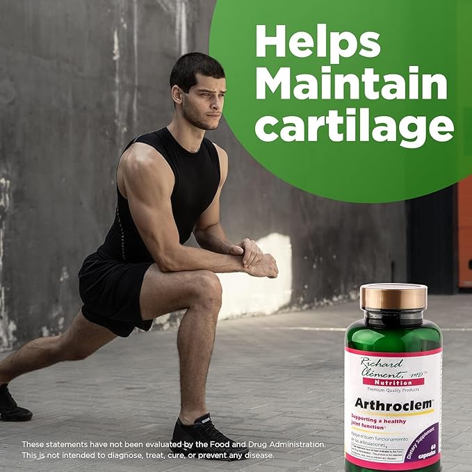 Richard Clement Nutrition Arthroclem Joint Health Supplement – Glucosamine &amp Chondroitin Formula for Joint Health Support – 60 Capsules
