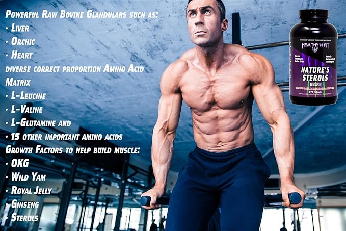 Healthy 'N Fit Nature's Sterols 270 tablets - Glandulars with Amino Acids Herbs Stim-free Energy and Electrolytes.