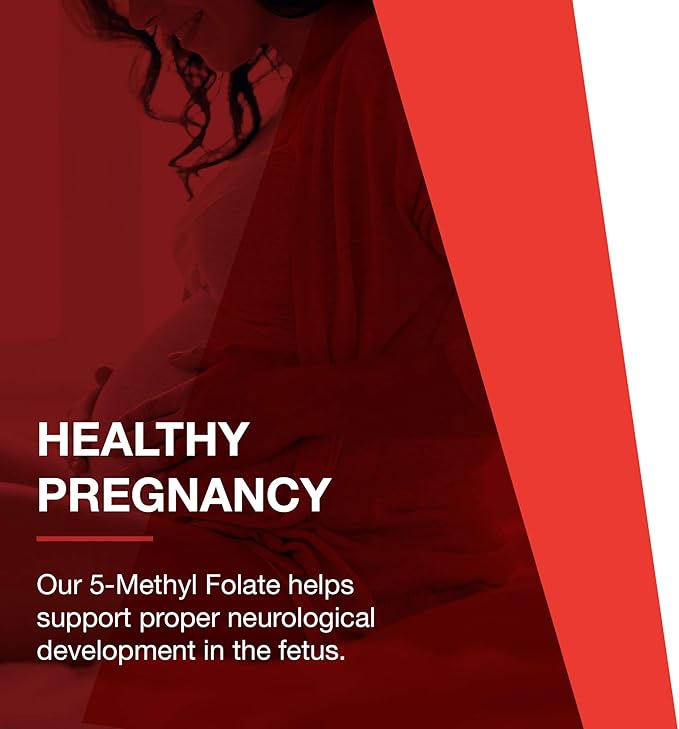 PROTOCOL FOR LIFE BALANCE 5-Methylfolate 1000mcg - Superior Methyl Folate Bioavailability - for Brain Support - Folate Supplement for Women &amp Men - Kosher &amp Vegan - 90 Tabs