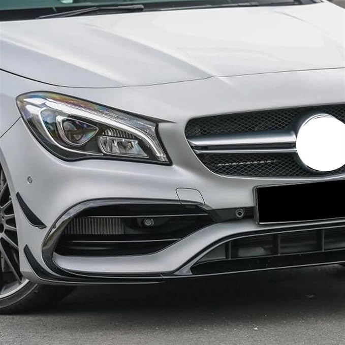 Kiyah Car Front Bumper Lip Splitter Diffuser Lip Compatible for Mercedes Benz CLA-Class C117 CLA200 220 2016 2017 2018 2019 Body Kit Spoiler
