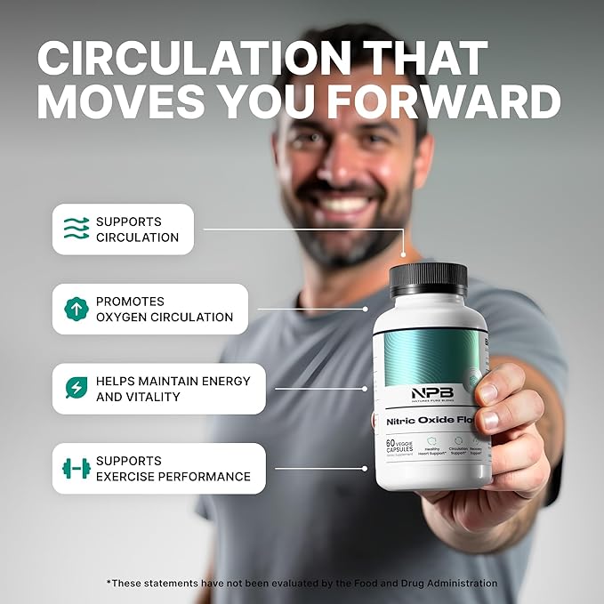 Nature's Pure Blend Nitric Oxide Supplements for Men – L-Arginine L-Citrulline – Heart Support &amp Flow Circulation Booster – 1500MG L Arginine and L Citrulline Preworkout Bodybuilding