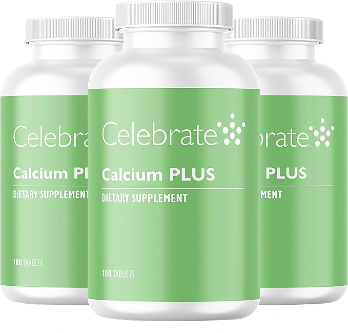 Celebrate Vitamins Calcium Plus – 600mg Calcium Citrate 600 IU Vitamin D3 &amp 50mg Magnesium for Post Bariatric Surgery - Gluten-Free &amp Sugar-Free - 540 Non-Chewable Tablets