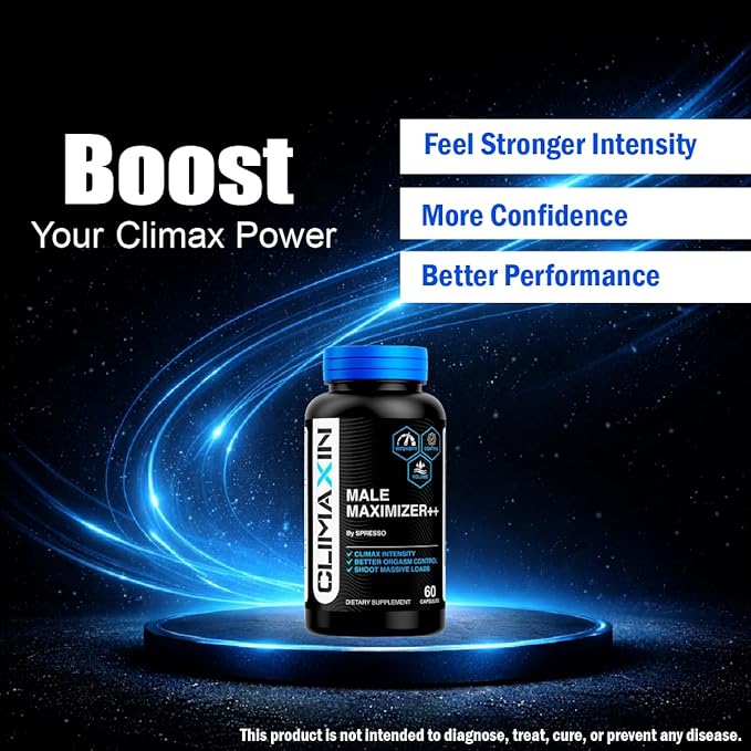 (1 Pack) Climaxin Capsules Official Climaxin Optimizer Supplement with Premium Ingredients All Natural Advanced Formula for Maximum Strength &amp Overall Wellness (60 Capsules)