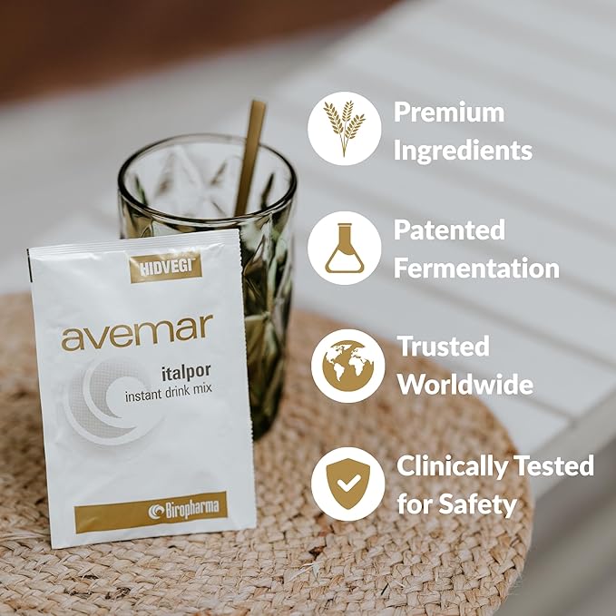 Avemar Fermented Wheat Germ Extract - Premium Powdered Drink Mix | Immune Support &amp Vitality | 30 Servings 30x0.6 oz.