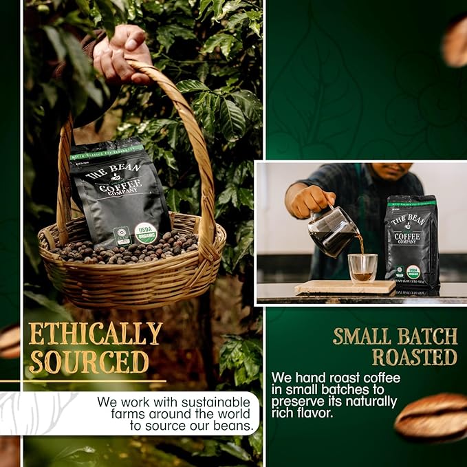 The Bean Organic Coffee Company Caramel Medium Roast Whole Bean Coffee 16-Ounce Bag