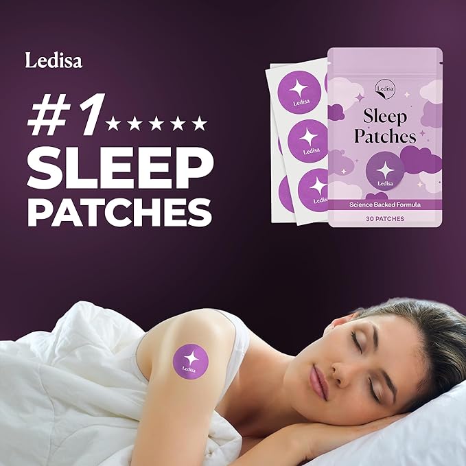 Sleep Patches for Adults | Easy-to-Apply Sleep Patch with Melatonin Valerian Root Magnesium &amp Hops | Relax &amp Wake Up Refreshed | for Men &amp Women | 30 Days Supply
