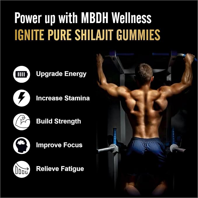 Pure Himalayan Shilajit Gummies – 75%+ Fulvic Acid High Potency Gold Grade – Blend for Energy Vitality &amp Immune Support Travel - Friendly Tamarind Flavor – 60 Gummies