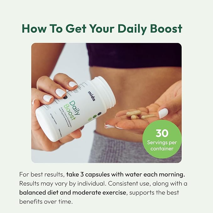 Daily Boost for Women &amp Men 3-in-1 Metabolism Focus &amp Steady Energy Support | 7-Keto DHEA Green Tea Caffeine CoQ10 &amp Ginseng | 90 Capsules