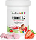 NaturalSlim Kids Probiotics for Digestive &amp Gut Health Immune Support 5 Billion CFU with LGG BB-12 &amp 4 Probiotic Strains 35 mg Calcium for Children Ages 3+ Strawberry Flavor 60 Chewable