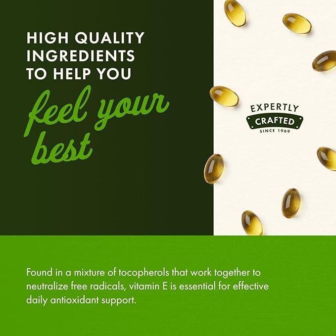 Swanson E-400 Mixed Tocopherols - Antioxidant Supplement to Support Heart Health* - Contains D-Alpha Tocopherol - Non-GMO - 250 Softgels
