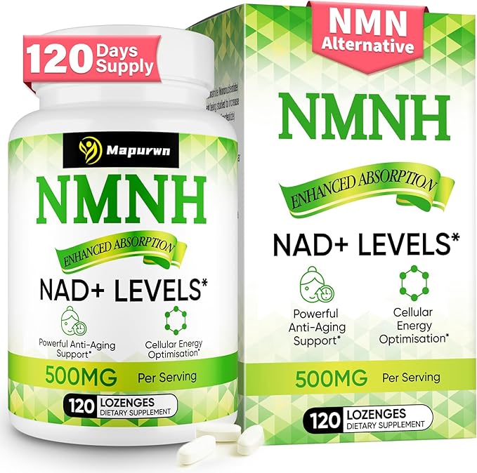 NMNH (Dihydronicotinamide Mononucleotide) NMN Supplement 500mg per Serving NAD Supplement to Boost NAD+ Levels As We Age for Women &amp Men Anti-Aging Energy Focus 120 Count