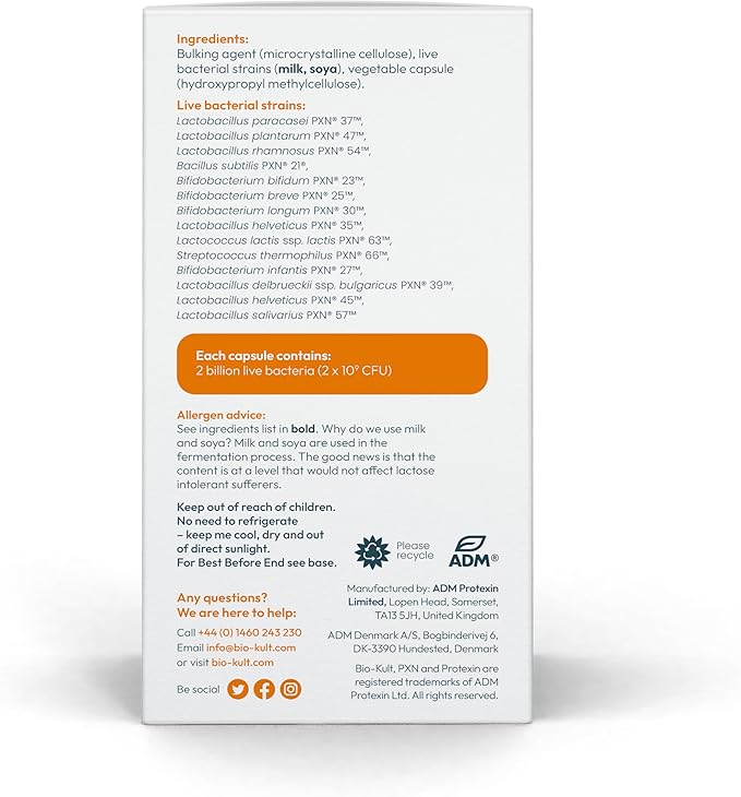 Bio-Kult Everyday Probiotics | 14 Strains | Adult Probiotic Supplement | Non-GMO Gluten-Free | 120 Capsules