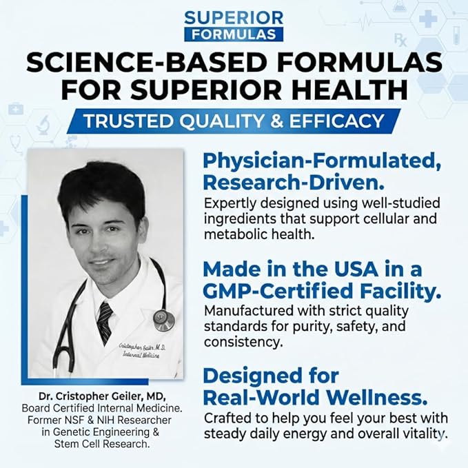 Superior Formulas Nrf2 Activator Supplement – Antioxidant Support for Cellular Health Healthspan and Longevity – Helps Reduce Oxidative Stress – 60 Capsules – Made in USA Non-GMO