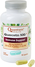 Quantum Health Quercetin+ 500mg Powerful Immune Support Supplement with Zinc 11 mg &amp Vitamin C 100 mg - Seasonal Immunity Boost Respiratory Health &amp Gut Support Complex for Women &amp Men -