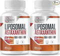 Liposomal Astaxanthin Supplement 24MG Maximum Absorption Antioxidant Stronger Than VIT C Non-GMO &amp Gluten Free - 120 Softgels(4 Months Supply)