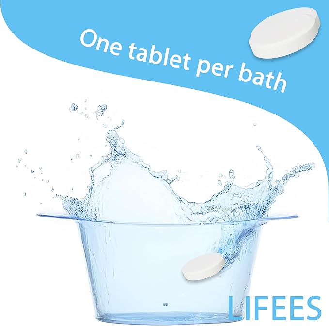 Vitamin C Bath Soak Tablets Vitamin C for Bath VC Dechlorination Bath Tablets Help to Sensitive Skin Dry &amp Itchy Skin Rough &amp Dry Hair 1000mg100 tabets