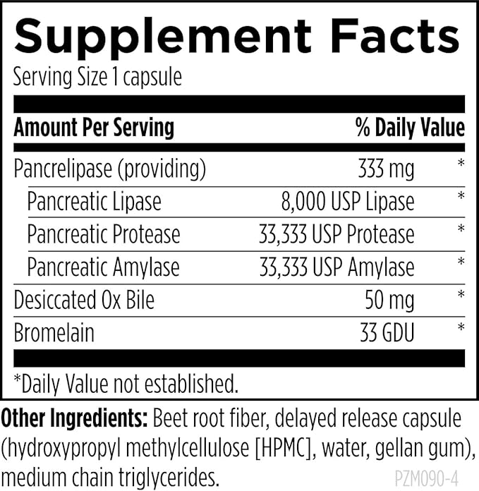 Designs for Health Pancreatic Enzymes Complex - Digestive Enzymes + Bromelain Supplement - Support Digestion + Gut Health - Delayed Release Capsule with Pancreatic Enzyme Ox Bile (90 Capsules)
