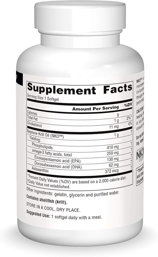 Source Naturals NKO Neptune Krill Oil Supports Heart Health and Cell Membrane Integrity* 1000 mg - 90 Softgels