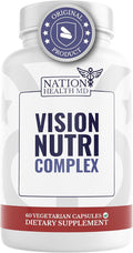 Vision Nutri Complex - Eye Vitamins with Lutein Bilberry - Eye and Vision Health for Men &amp Women - 60 Capsules