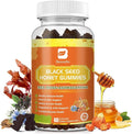 Black Seed Oil Sea Moss Gummies with Ashwagandha Burdock Root Linden Honey Elderberry Turmeric Vitamin C D3 &amp Zinc - Supports Immunity Joints Digestion Hair &amp Skin Vegan Gummies 60 C
