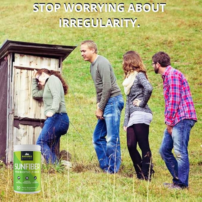 NATURE'S CALLING All-Natural Fiber Supplement | Gentle | Non-GMO | Low-FODMAP | Sunfiber | Prebiotic 30 Servings (7.4 oz)