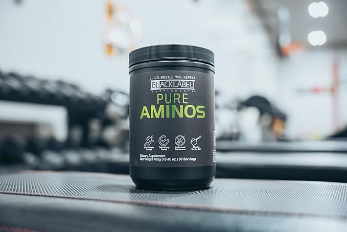 BLACKLABEL Supplements Pure AMINOS Essential Amino Acids Green Apple 30 Servings – Vegan Post-Workout Recovery Powder – Low Calorie Amino Acid Supplement for Muscle Support and Performance