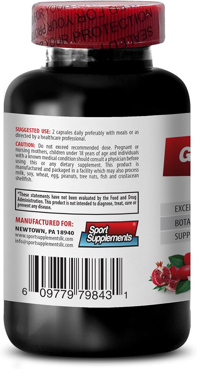 Immune Defense - Goji Berry Extract Complex - Natural Vitality Pills Powerful Antioxidant Pomegranate Extract Body Detox Complex Holistic Wellness Support Natural Energy Boost 2 Bot 120 Caps