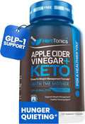 Herbtonics Apple Cider Vinegar + Keto BHB Capsules | GLP-1 Support for Appetite Cravings &amp Weight Management | Metabolism Support with Satiety Support | 120 Capsules - 2 Month Supply