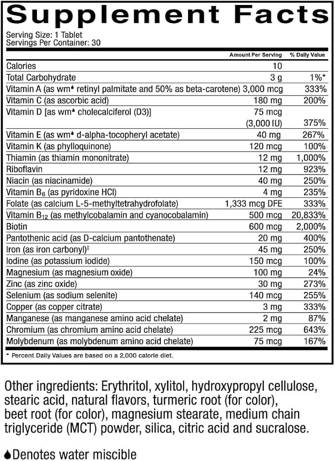 Celebrate Vitamins CelebrateONE 45 Chewables 45mg Iron - Once Daily Bariatric Multivitamin Essential Vitamins &amp Minerals - Gastric Bypass &amp Sleeve Gastrectomy Supplement - Tropical (90 Table