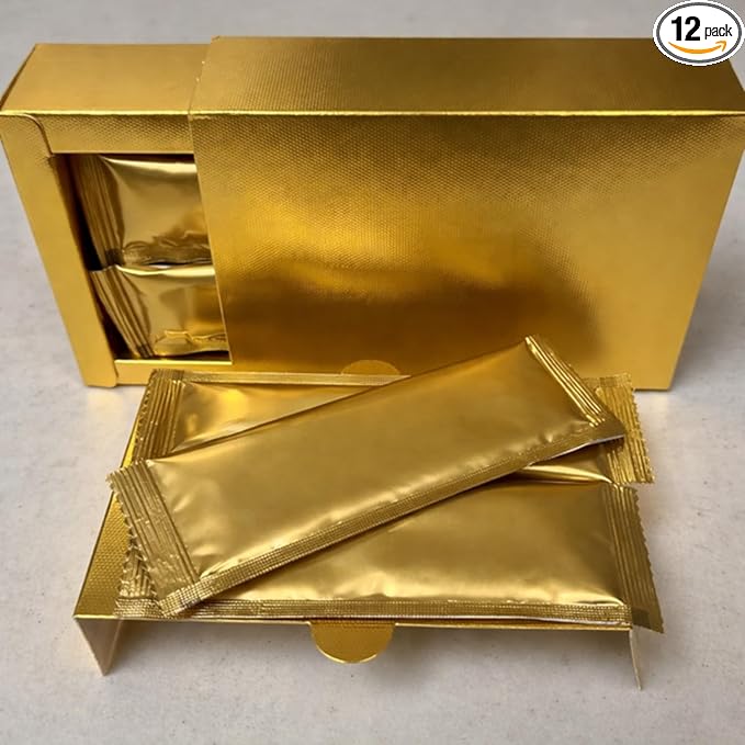 neww Unflitered Natural Honey Sachets Enriched with Jelly Large Gold Box with 20g Sachets 12 count
