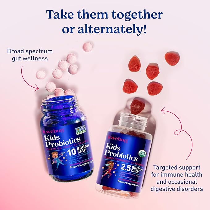 Lovebug All Round Protection Probiotic Chewable and Gummy Bundle