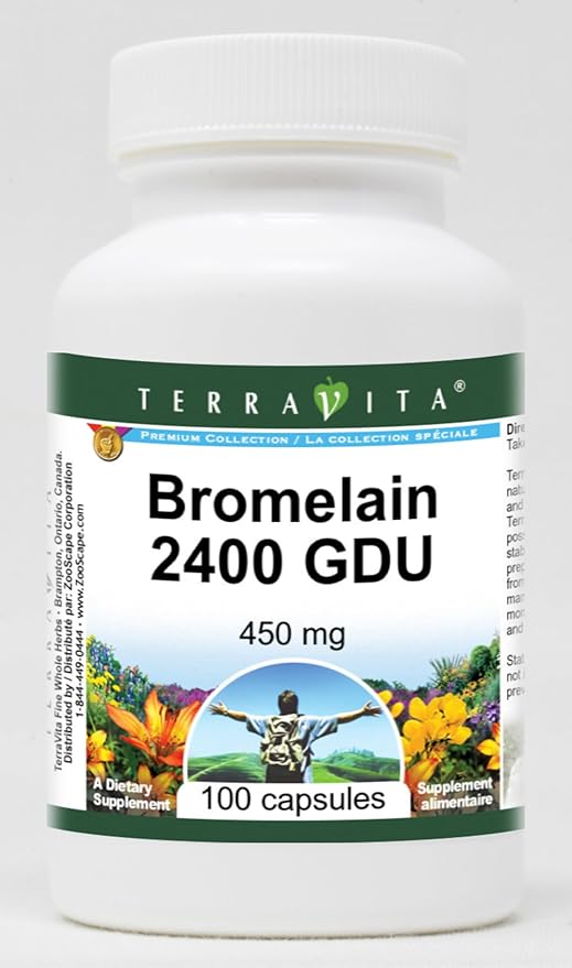 Bromelain 2400 GDU - 450 mg (100 Capsules ZIN: 519388)