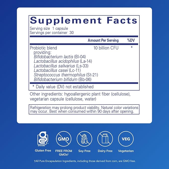 Pure Encapsulations Probiotic G.I. - Shelf Stable Probiotic for Intestinal Health &amp Gastrointestinal Support - with Lactobacillus &amp Bifidobacterium - 30 Capsules