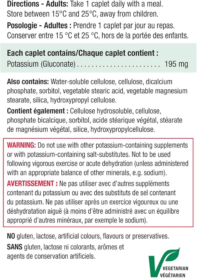 Jamieson Potassium 195mg 60 caplets