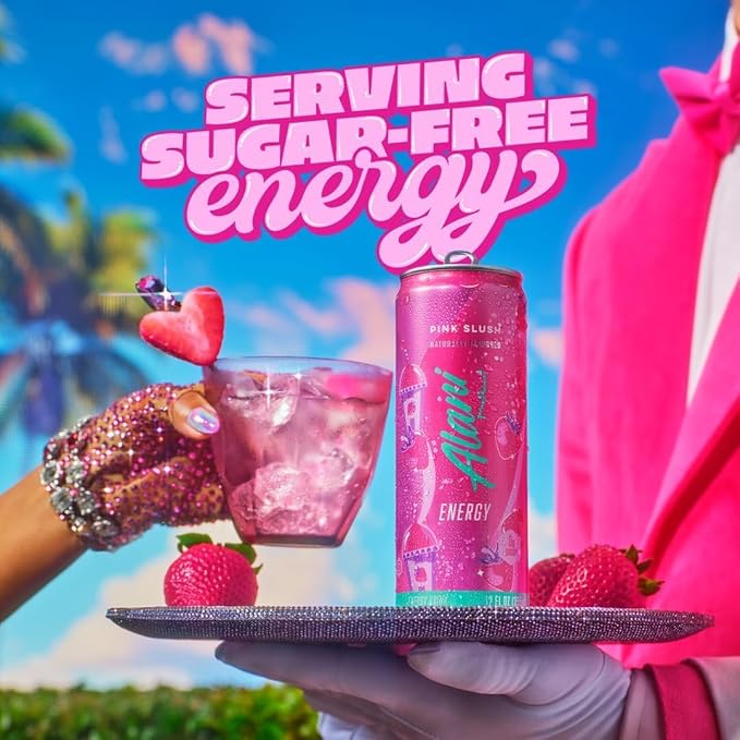 Alani Energy Drinks Winter Wonderland Hawaian Shaved Ice Pink Slush Flavors - Variety Pack Sugar-Free Low-Calorie 12 fl oz (Pack of 6)
