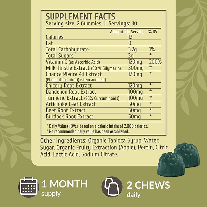 HERBAMAMA Liver Support and Milk Thistle Kit - Bundle of Liver Support Complex &amp 1500mg Milk Thistle Gummies - Vegan Non GMO Gelatin-Free - 2 Pack