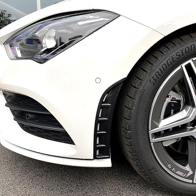 Compatible with Mercedes-Benz CLA-Class C118 CLA180 CLA200 2020+ Front Bumper Spoiler Splitter Air Intake Grille Trim CoverGloss Black