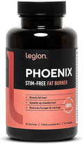 LEGION Phoenix Thermogenic Fat Burners &amp Weight Loss Pills - 30 Servings 90 Capsules (Caffeine Free)