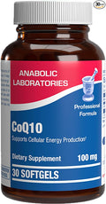 High Absorption CoQ10 100mg Softgels - Clinical Formula Coenzyme Q10 100mg for Skin Heart Energy Antioxidant and Brain Support - Easy to Swallow - Made in the USA in cGMP Facilities - 30 Servings
