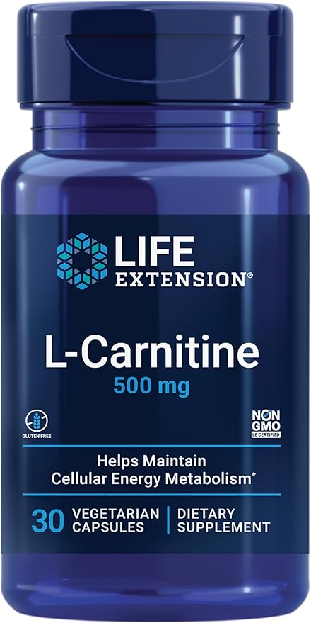 Life Extension NAC Immune &amp Respiratory Support &amp L-Carnitine Energy Memory &amp Heart Health 600mg NAC &amp 500mg L-Carnitine 60 &amp 30 Capsules