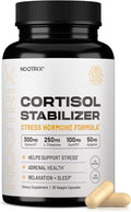 Nootrix Cortisol Manager &amp Stabilizer Supplement | Supports Deep Sleep Relaxation Adrenal Health &amp Stress | 300mg Ashwagandha | L-Theanine Rhodiola Rosea Extract &amp Apigenin | 30 Capsule