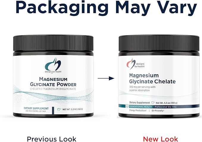 Designs for Health Magnesium Glycinate Powder - 300mg Powdered Chelated Magnesium Bisglycinate Supplement - Non-GMO Great-Tasting Drink Mix Add-in Orange Flavor (30 Servings / 150g)