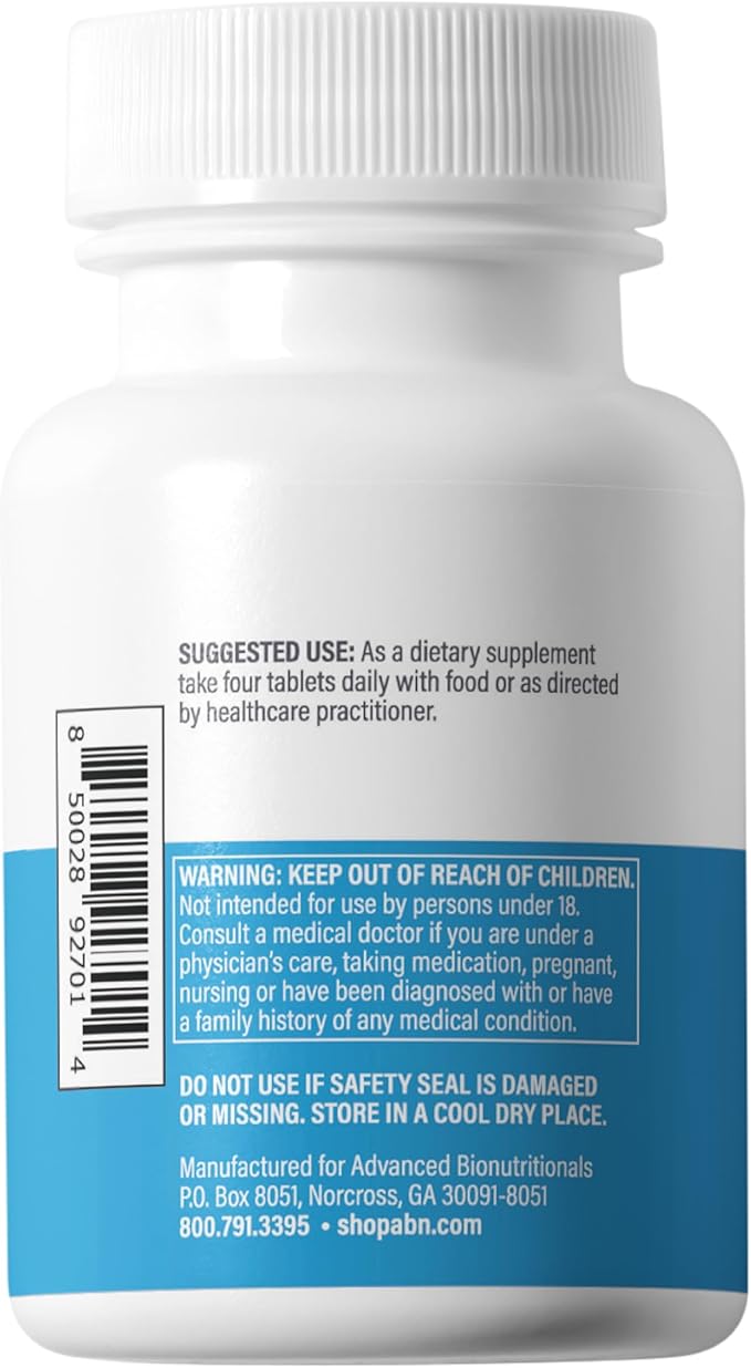 Advanced Bionutritionals Advanced Joint Support Supplement Relieve Joint Discomfort Calcium Glucosamine 5-Loxin Manufactured in The USA 120 Tablets