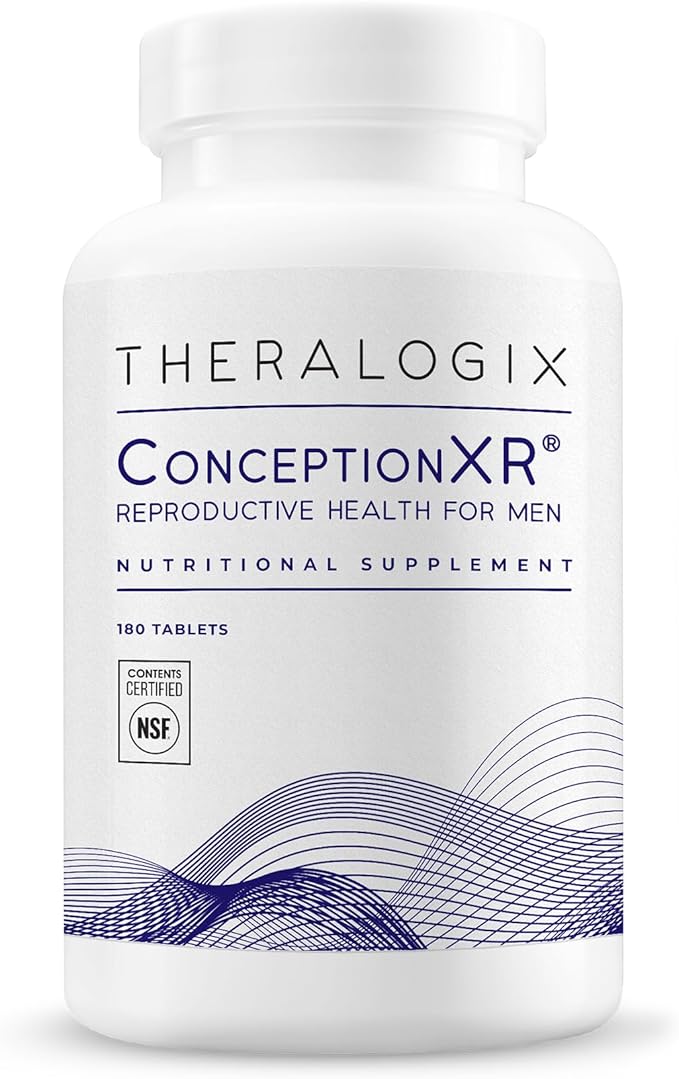 Theralogix ConceptionXR Reproductive Health For Men Men's Preconception Vitamins for Fertility Support Male Fertility Supplements for Sperm Health NSF Certified - 180 Tabs (90-Day Supply) Unflavor